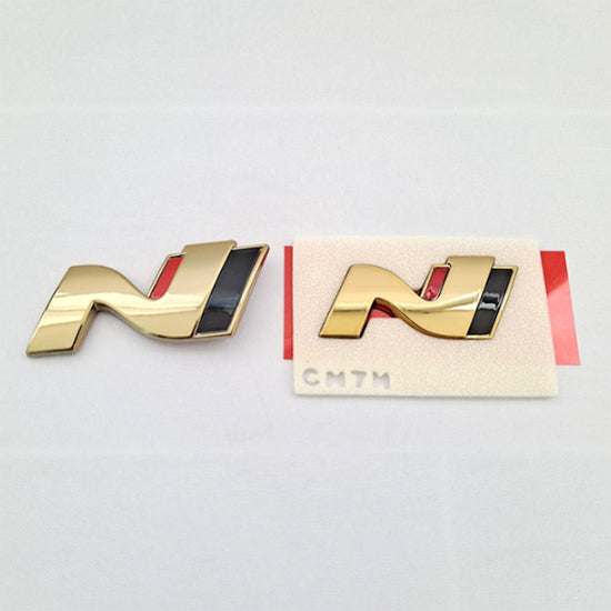 Gloss Black 'N' Emblem Badge For 2022-2023 Hyundai Elantra N – Rear Trunk Mount