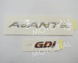 2017 2018 HYUNDAI AVANTE / ELANTRA OEM Rear Trunk AVANTE GDI Logo Emblem 2pcs Set