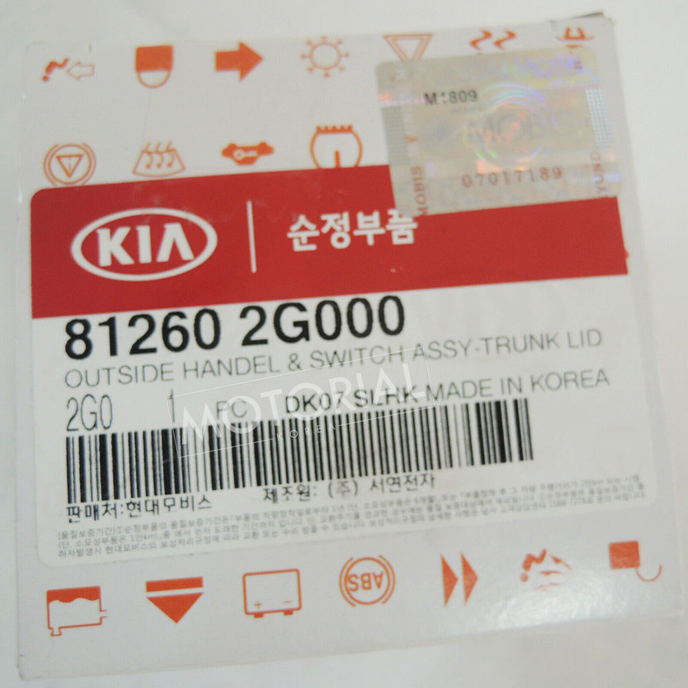 2011 2012 2013 2014 2015 KIA OPTIMA OEM Trunk Lid Outside Handle & Switch 812602G000