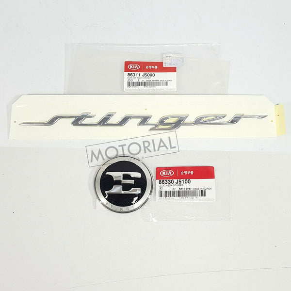 Genuine OEM Kia Stinger Emblem Set - 6PC Center Caps & Hood/Trunk Badges (2018-2023)-1317228