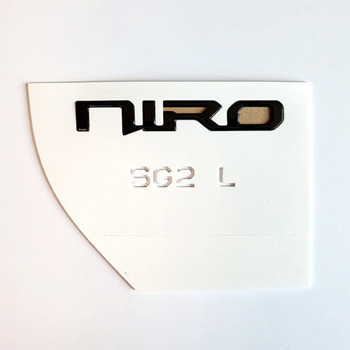 2023 2024 KIA NIRO HYBRID / NIRO EV Rear Tailgate Glossy Black Niro Letter Emblem