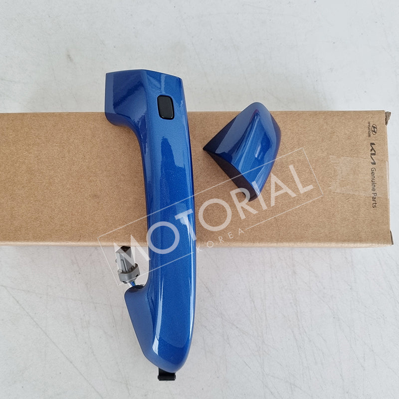 Genuine Hyundai Front Left Smart Key Door Handle – Marina Blue – For 2017-2022 Ioniq