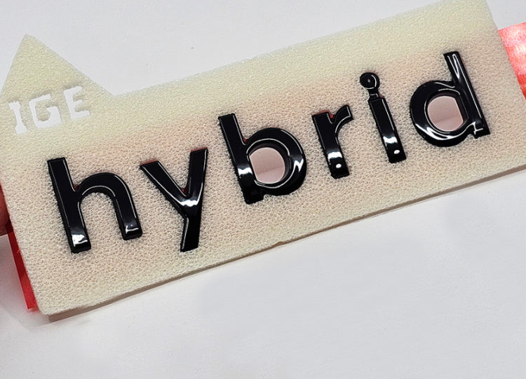 2024 2025 2026 Hyundai Santa Fe Rear Black High Glossy Hybrid Emblem