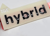 2024 2025 2026 Hyundai Santa Fe Rear Black High Glossy Hybrid Emblem