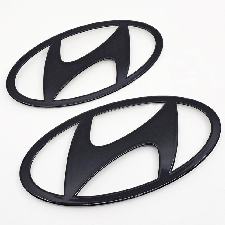 2026 Hyundai Palisade / Palisade Hybrid Glossy Black Front & Rear Emblem 4pcs Set