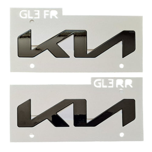 2021 2022 2023 KIA K8 Front & Rear Black High Glossy New KIA Emblem 2pcs set