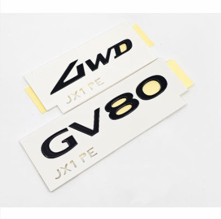 2025 2026 Genesis GV80 (facelifted 2025) Rear Trunk Glossy Black GV80 + AWD Emblem