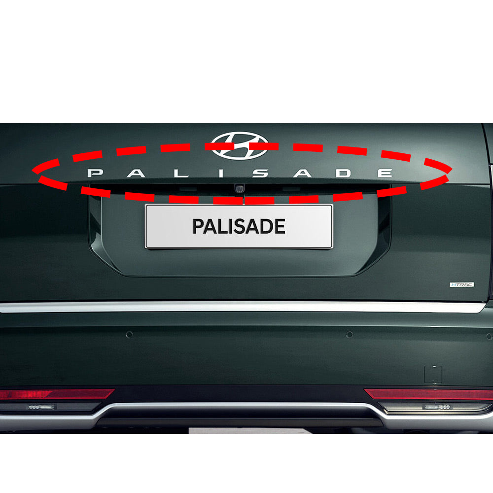 2026 Hyundai Palisade / Palisade Hybrid Genuine Rear Trunk Palisade letter Emblem Silver
