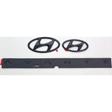 2021-2023 Hyundai Elantra N Line 1.6L Black High Glossy Front & Rear H + AVANTE Letter Emblem 3pcs 1set