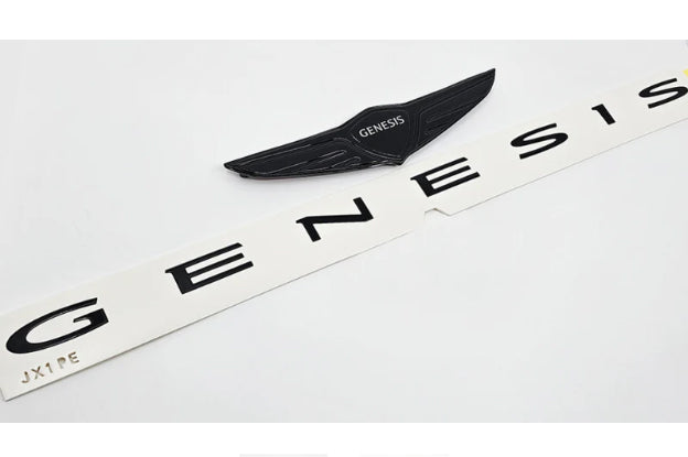 2025 2026 Genesis GV80 (facelifted 2025) High Glossy Black Front + Rear Emblem 4ea set
