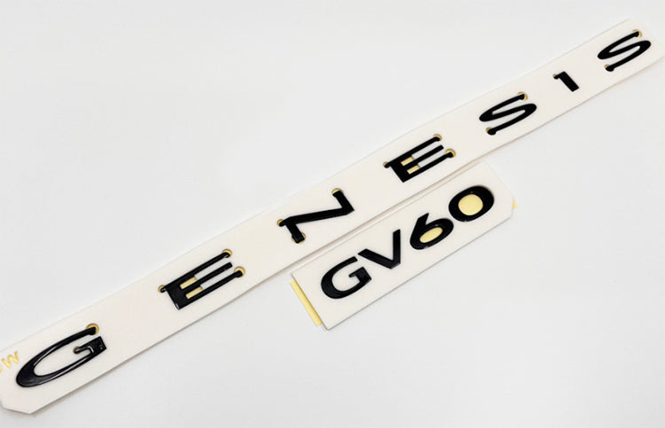 Genesis GV60 2023 2024 2025 Rear Trunk High Glossy Black GV60 + Genesis Letter Emblem