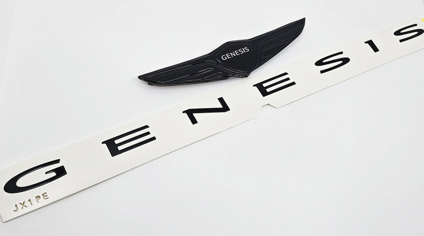 Genesis Gv80 Rear Lettering 2025 2026 Genesis GV80 (facelifted 2025) Black High Glossy Front Wing ...