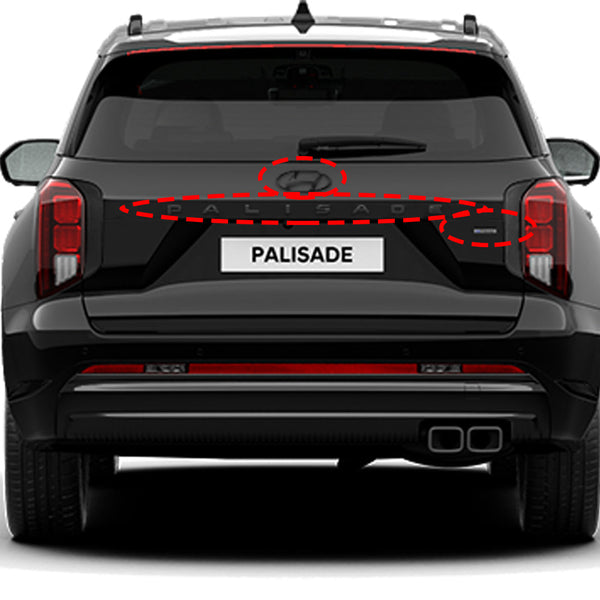 Hyundai Palisade 2023 2024 2025 Genuine Rear Black Palisade Emblem 3pc ...