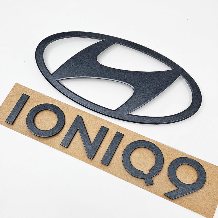 2026 Hyundai Ioniq 9 Nocturne Gray Matte Front Hood & Rear Tailgate Emblem