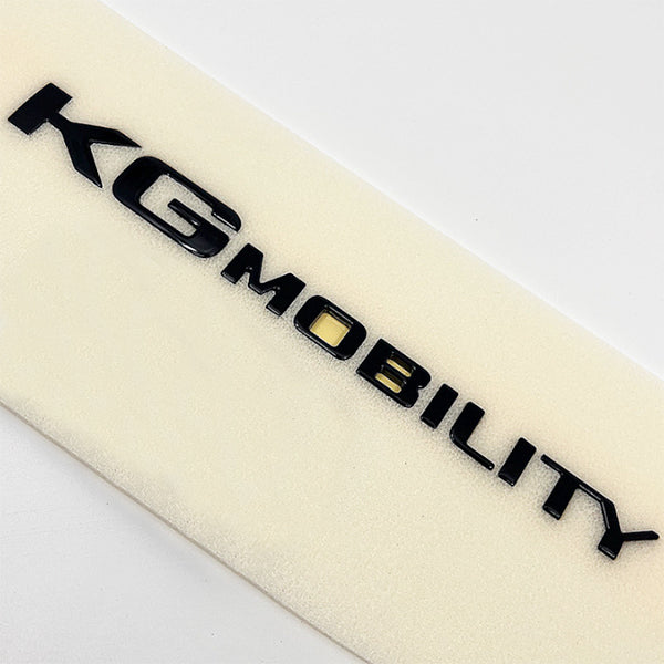 Ssangyong = KG mobility Rear Trunk High Glossy Black Logo Emblem