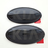 2021 KIA K5 Black High Glossy Front Hood & Trunk Lid KIA logo emblem 2pcs 1set