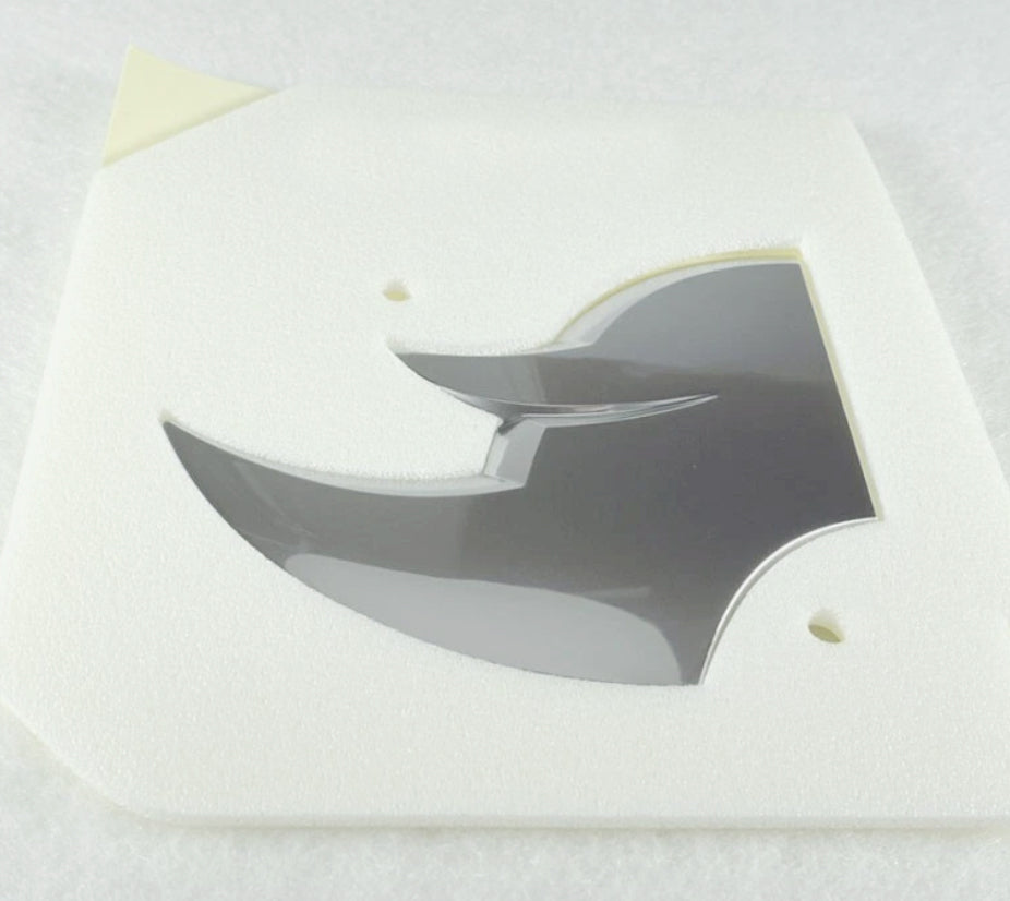 Genuine Rear RHAINO emblem in Satin chrome color for 2025 KGM Musso / EV (pick-up)