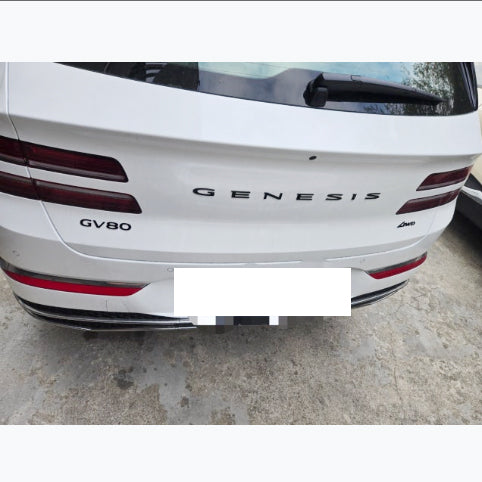 Glossy Black Front Emblem Cover For 2021-2024 Genesis GV80 - Hood Badge Glossy Black Front Emblem Cover For 2021-2024 Genesis GV80 - Hood Badge