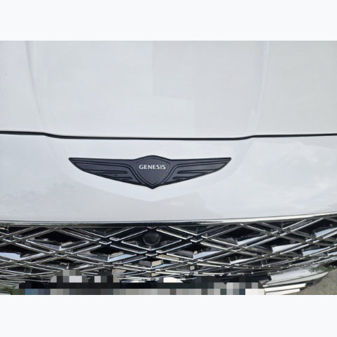 2025 2026 Genesis GV80 (facelifted 2025) High Glossy Black Front + Rear Emblem 4ea set
