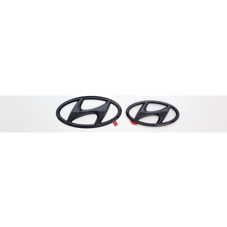 Black High Glossy front rear H emblem for 2021 2022 2023 Hyundai Elantra N Line 1.6L