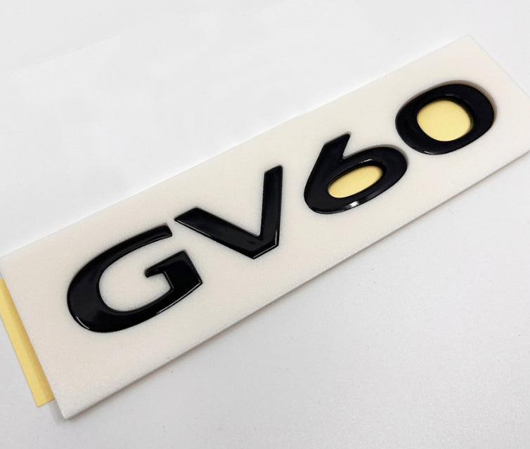 Genesis GV60 2023 2024 2025 Rear Trunk High Glossy Black GV60 Letter Emblem
