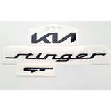2021 2022 2023 KIA Stinger Black high glossy KIA Stinger GT letter Emblem 3pcs Set