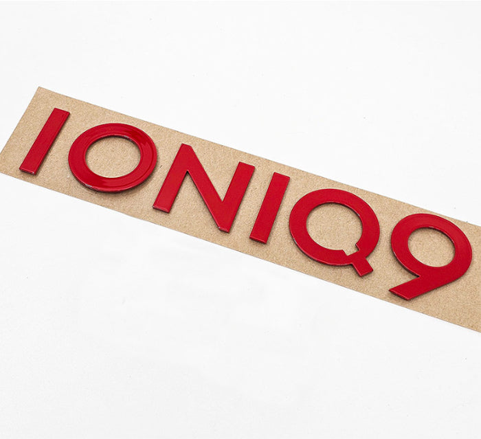 2026 Hyundai Ioniq 9 Rear Tailgate High Glossy Red IONIQ9 Letter Emblem