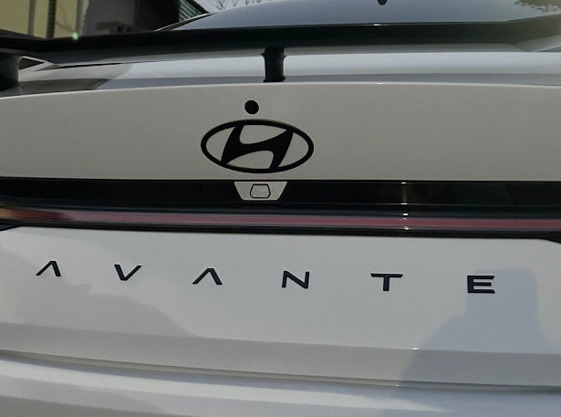 2024 2025 HYUNDAI ELANTRA N Genuine Front & Rear H LOGO + AVANTE Emblem Black 3pcs set