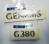 2015 2016 HYUNDAI GENESIS Genuine Rear Trunk Emblem Genesis + G380 2EA Set