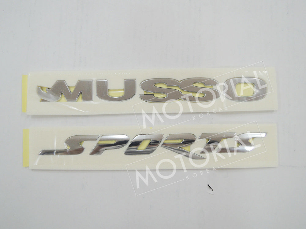 2002-2006 SSANGYONG MUSSO SPORTS OEM MUSSO + SPORTS Emblem Set