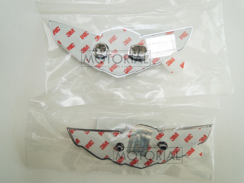 HYUNDAI GENESIS 2009-2013 Genuine OEM Front Hood Tail Trunk Wing Emblem 2pcs