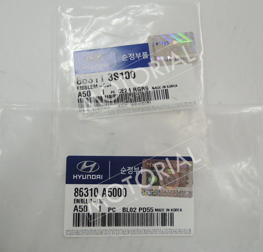 2013-2016 HYUNDAI i30 / ELANTRA GT OEM Rear Trunk i30 + GDi Emblem 2pcs Set