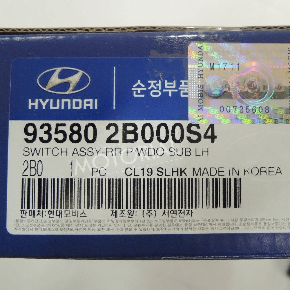 HYUNDAI SANTA FE 2007-2011 OEM Rear Left Power Window Switch 935802B000S4