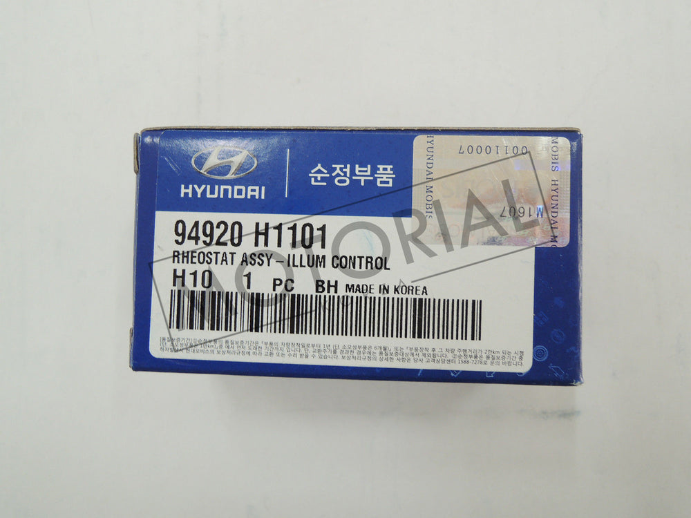 2001-2007 HYUNDAI TERRACAN Genuine OEM Rheostat Switch Assy 94920H1101