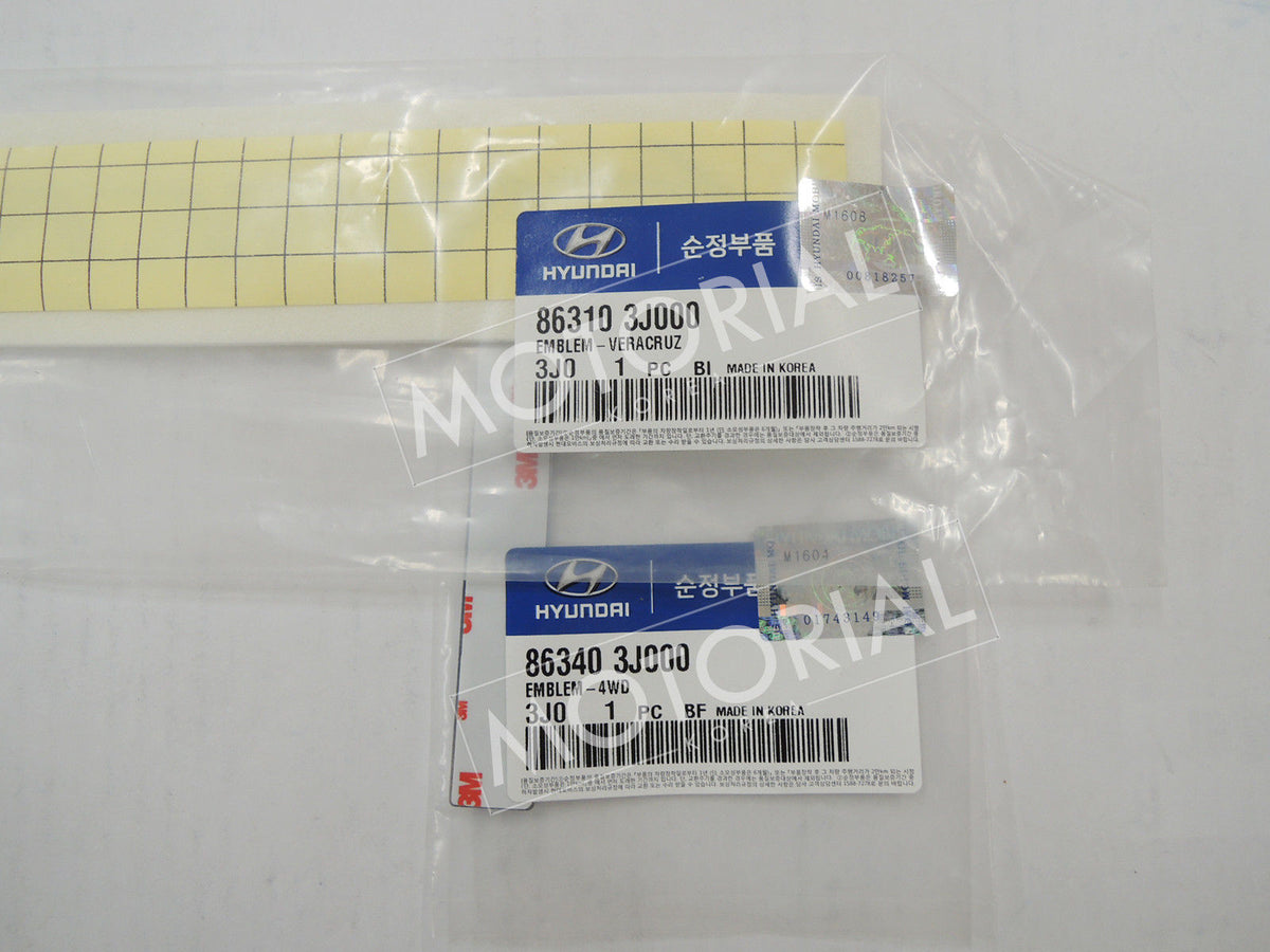 2006-2012 HYUNDAI VERACRUZ / ix55 OEM VERACRUZ + 4WD Logo Emblem 2006-2012 HYUNDAI VERACRUZ / ix55 OEM VERACRUZ + 4WD Logo Emblem