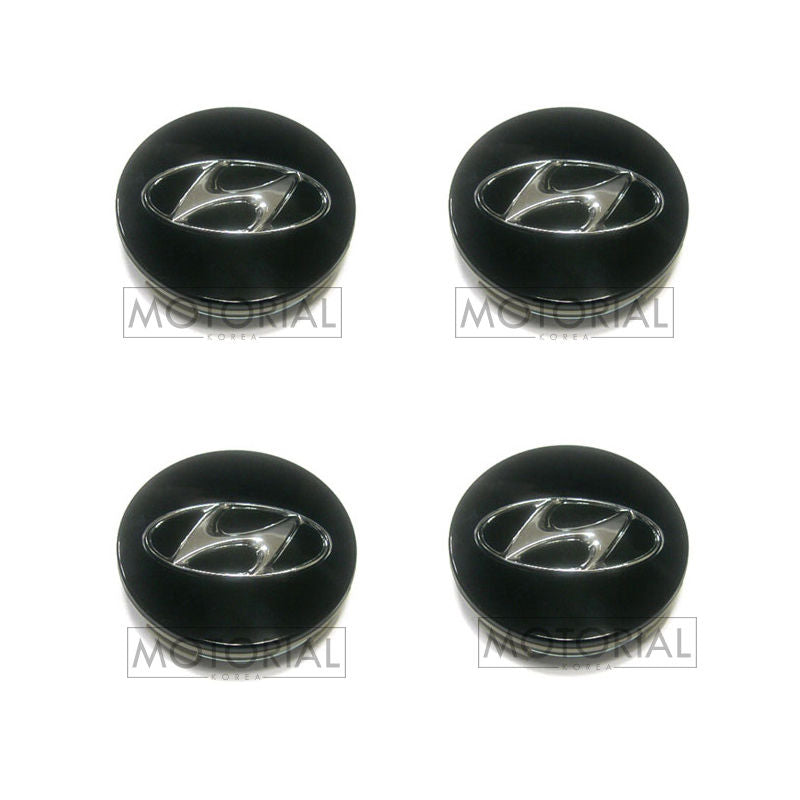2000-2005 Hyundai Santa Fe OEM Black Wheel Center Hub Cap 4pcs Set
