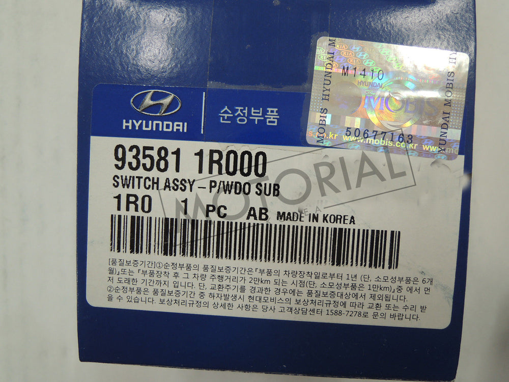 2011-2014 HYUNDAI ACCENT / SOLARIS OEM Rear Right Power Window Switch
