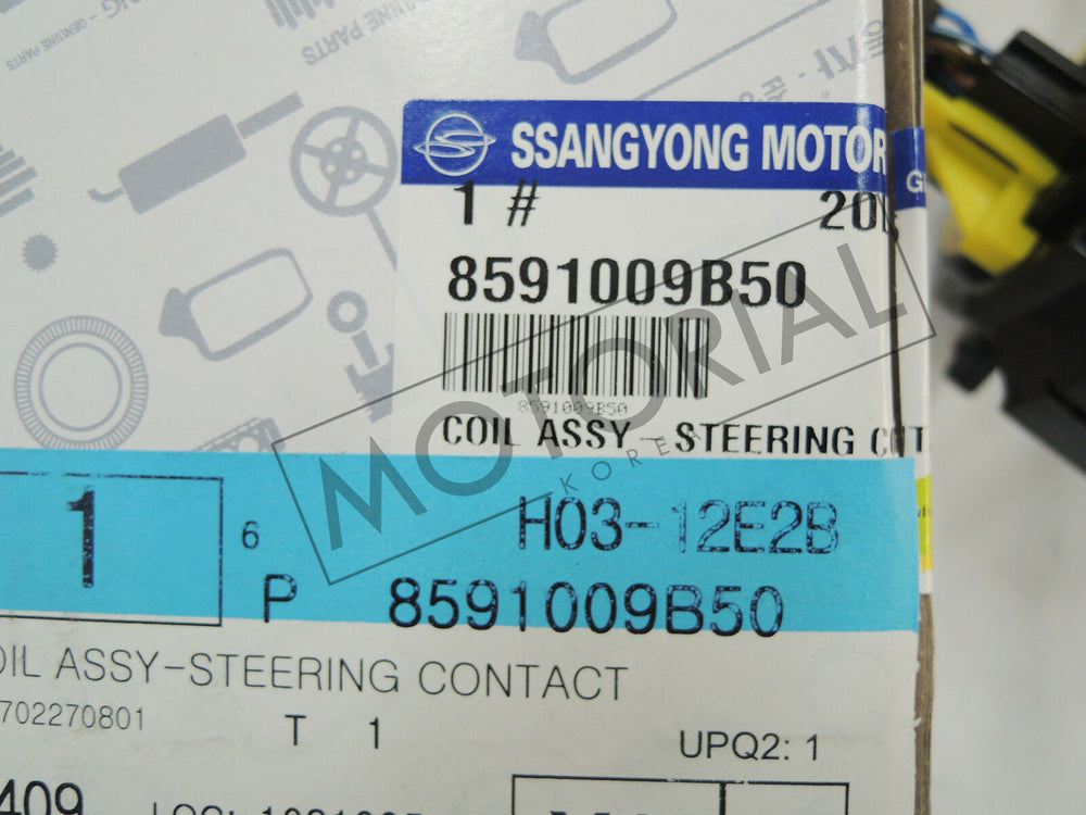 SSANGYONG REXTON 2008 2009 2010 2011 2012 OEM Steering Contact Coil Assy 14CH #8591009B50