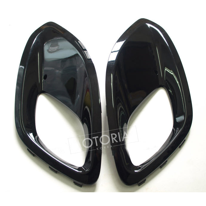 2011-2014 KIA PICANTO Genuine OEM Fog Light Lamp Cover Glossy Black 2pcs Set
