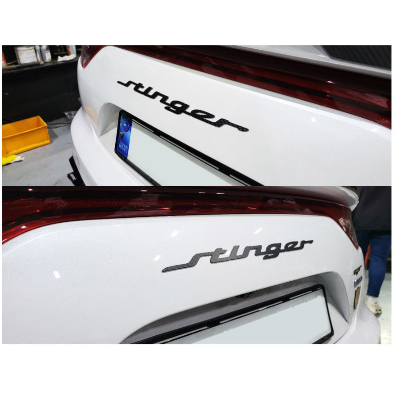 2018-2023 KIA STINGER Real 100% Carbon Fiber Stinger Letter Emblem