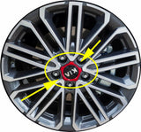 2020 2021 2022 2023 KIA Forte GT 18-inch Alloy Wheel Rim Genuine OEM Wheel Center Hub Cap 4ea 1set